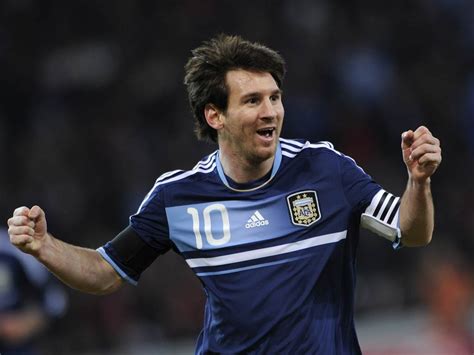 lionel messi revels in first hat trick for argentina the independent