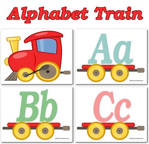 printable poster  alphabet train  classroom wall  printable
