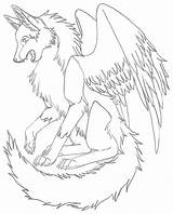 Coloring Pages Wolf Wolves Winged Anime Cool Wings Color Foxes Print Baby Cute Printable Karate Drawing Drawings Pack Another Colorings sketch template