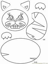 Cheshire Cat Easy Template Coloring Pages sketch template