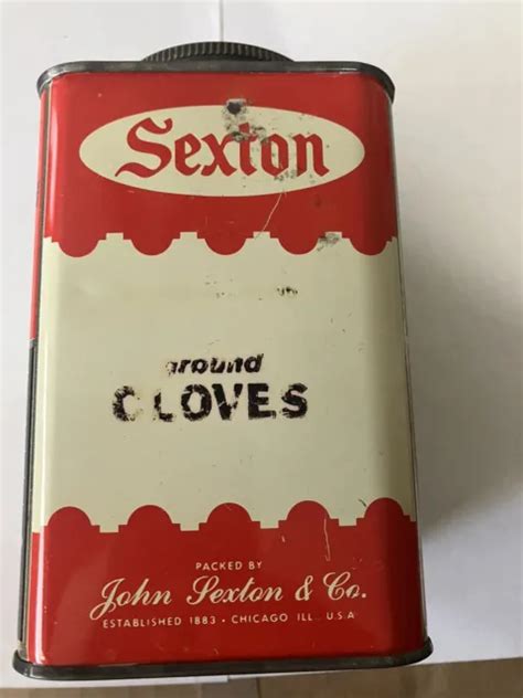 vintage sexton ground cloves metal tin can empty 8 50 picclick