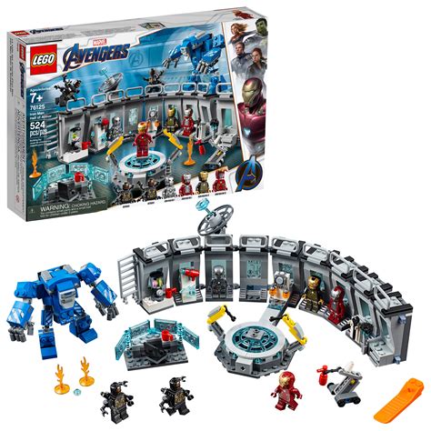 lego marvel avengers iron man hall  armor  building kit tony