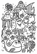 Coloring Life Pages Marine sketch template
