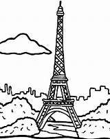 Paris Eiffel Coloring Pages Tower Printable France Kids Drawing Print Holiday Getcolorings Getdrawings Easy Color Colorings sketch template