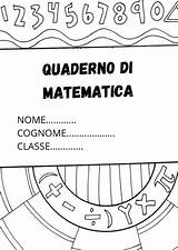 Matematica Copertine Quaderno Colorare Quaderni Scarica Numeri Bambini sketch template
