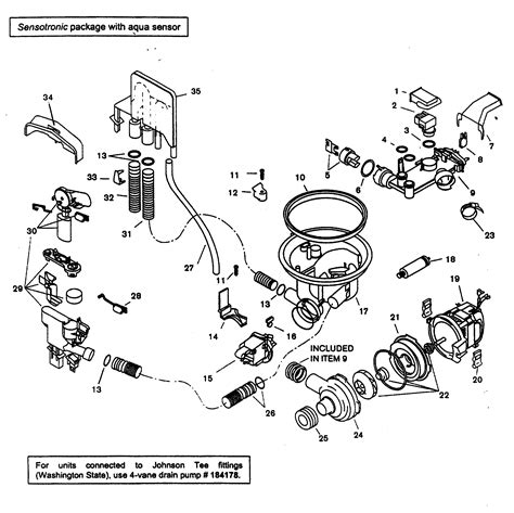component assy diagram parts list  model shxauc bosch parts dishwasher parts