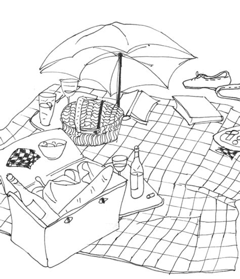 summer picnic coloring page amazing summer picnic coloring page image