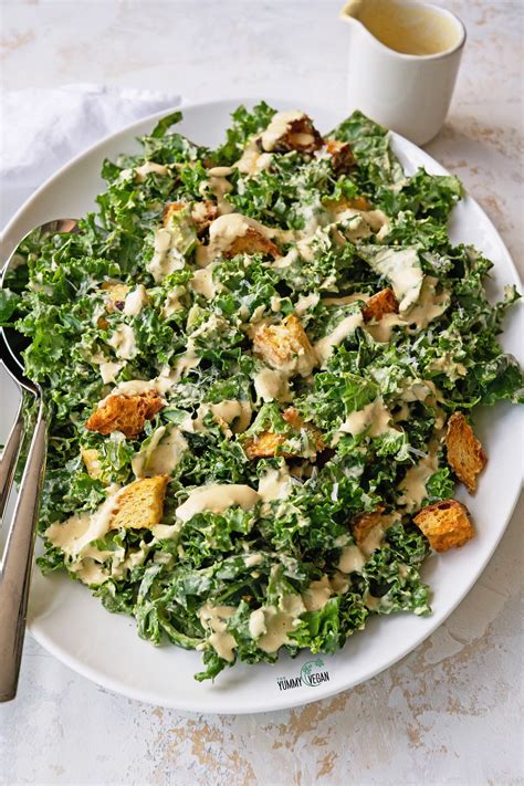 Kale Caesar Salad — The Yummy Vegan