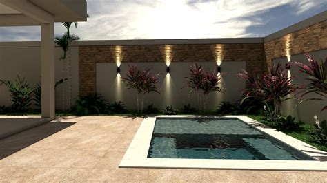 muro de area externa decoracao da piscina casas pequenas  piscina jardins de casas