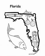 Florida Coloring State Map Outline Pages Drawing Shape Fl Printables Usa Go Geography Sheets History Print Next Back Getdrawings Popular sketch template