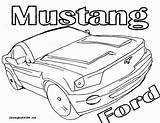 Coloring Car Mustang Pages Ford Cars Popular sketch template