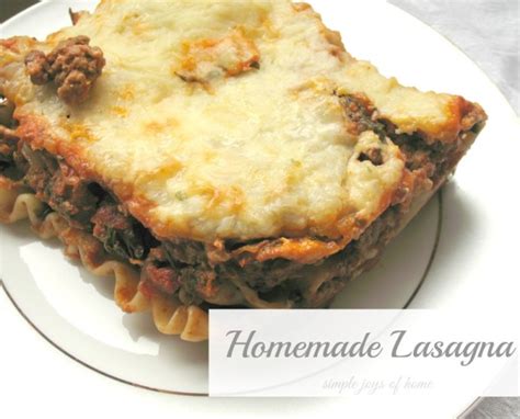 homemade lasagna simple joys  home