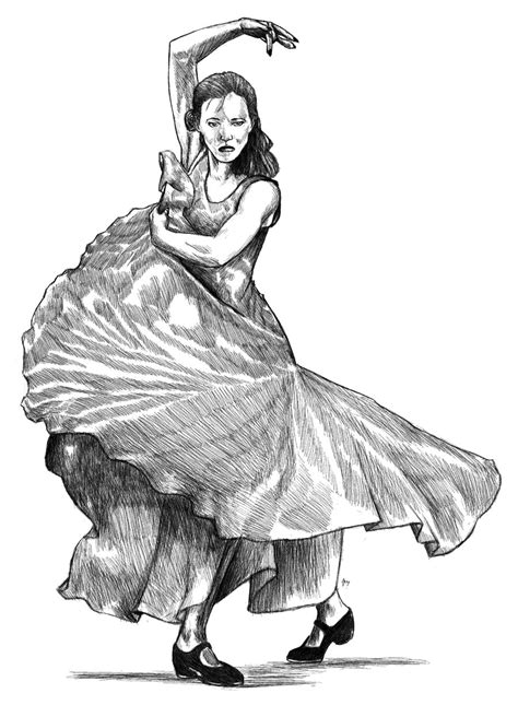 flamenco dancer sketch  paintingvalleycom explore collection