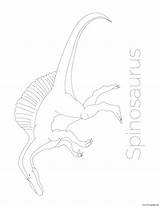 Tracing Spinosaurus sketch template
