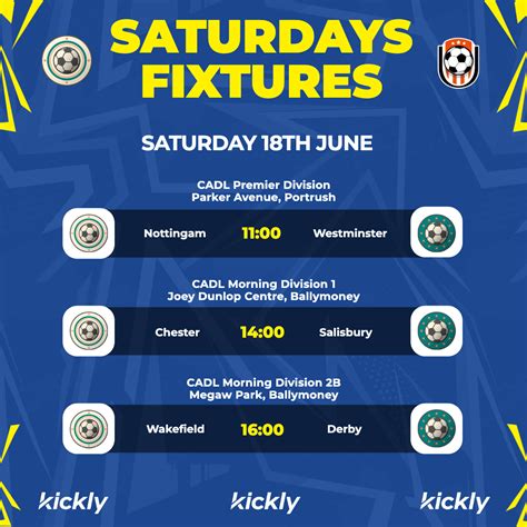 soccer weekend fixtures design kickly