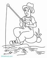 Fishing Coloring Fisherman Clipart Pages Man Kids Clip Father Colouring Fish Catch Printable Boy Front Trying Fathers Book Popular Play sketch template