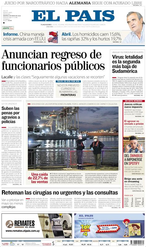 portadas de diarios del uruguay