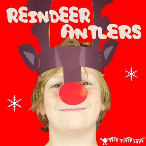 colour printable reindeer antlers template kids craft room