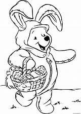 Easter Pooh Coloring Disney Winnie Pages Printable Print sketch template