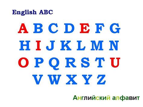 Сколько всего букв в английском алфавите гласных