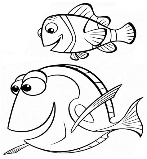 dory coloring pages  fish lovers educative printable nemo
