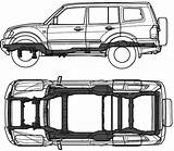 Pajero Mitsubishi Blueprints 2007 Iv Suv Lwb Blueprint Blueprintbox sketch template