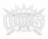 Coloring Pages Nba Sport Kings Printable Logo Sacramento Curry Stephen Lillard Damian sketch template