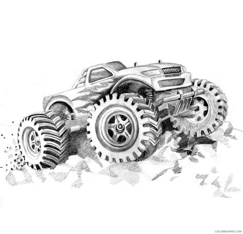 police monster truck coloring page coloring book compilation police
