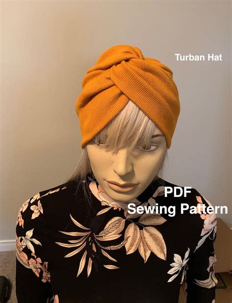 turban sewing pattern headwrap  pattern turban hat sewing etsy france