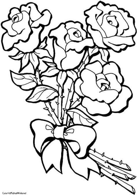 rose flower coloring pages getcoloringpagescom