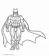 Batman Coloring Kids Easy Pages Super Heroes sketch template