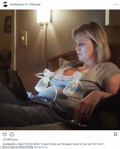 charlize theron posts a trailer on instagram for tully