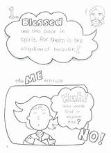 Coloring Beatitudes Pages Getcolorings sketch template