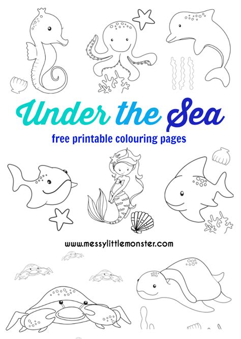sea colouring pages      print