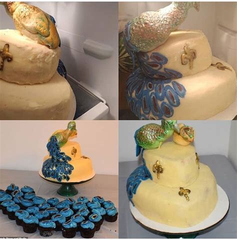 Bride Ordered For Peacock Wedding Cake But Got One That Looks Like A