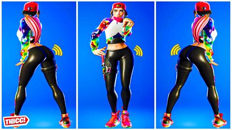 fortnite loserfruit skin showcase thicc icon series outfit  tiktok emotes  dances