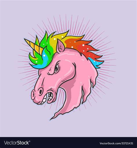 unicorn head graphic royalty  vector image
