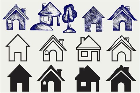 houses icons svg home icon icon design modern graphic design