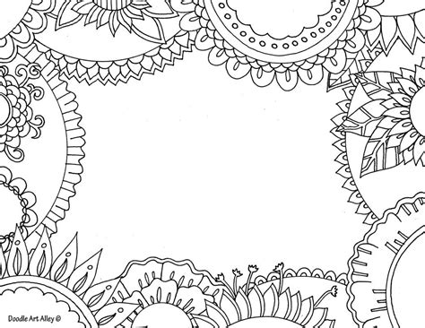 picture doodle art flower coloring pages  coloring pages