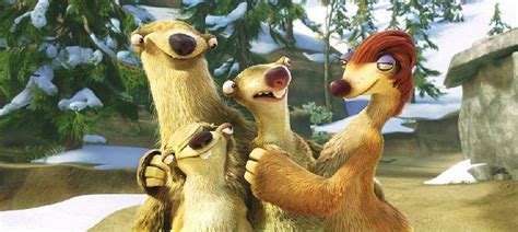 Sid The Sloth Seen Here With His Mother Father And