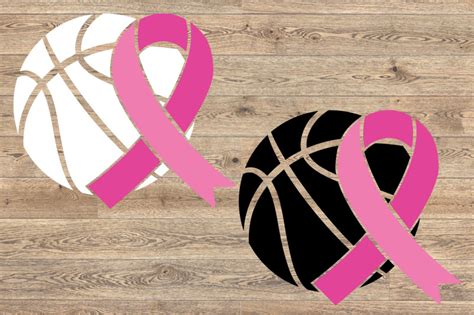 Basketball Tackle Breast Cancer Svg Awareness Ribbon Svg Ribbon 1454s