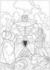 Thanos Avengers Defeated Spider Endgame Xcolorings 105k 700px sketch template