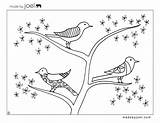Coloring Sheet Birds Joel Made Pages Madebyjoel Tree Colorat Primavara Ppsspp Winners Giveaway Pasari Bird Flower Belle Game Colouring Flowers sketch template