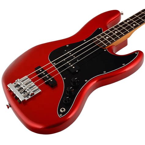 disc fender modern player short scale jazz bass rw candy apple red