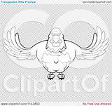 Coloring Bald Eagle Flying Template Cartoon sketch template