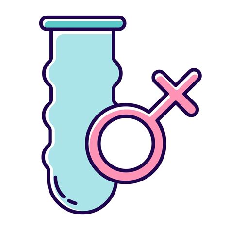 Female Condom Color Icon Latex Contraceptive Product Preservative