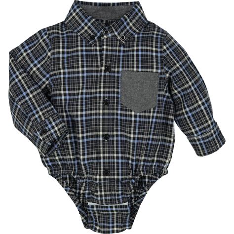 newborn baby boy grey flannel check shirt walmartcom