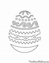 Easter Egg Stencil sketch template