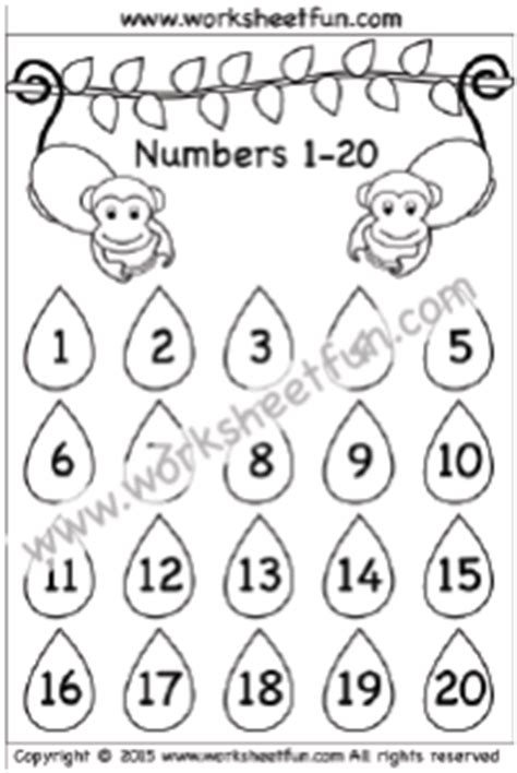 numbers    printable worksheets worksheetfun
