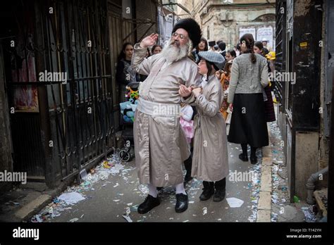 Jerusalem Jerusalem 22nd Mar 2019 Ultra Orthodox Jews Celebrate